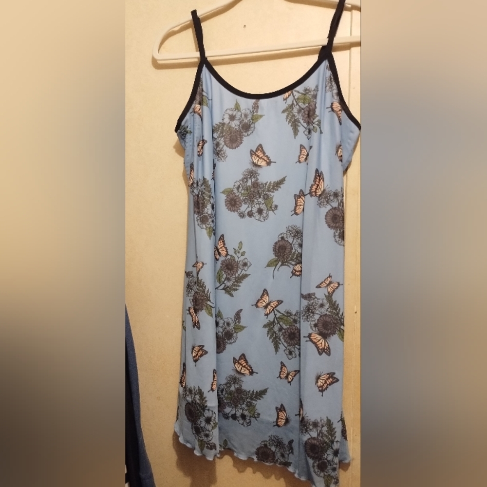 Blue Butterfly Mini Dress XL